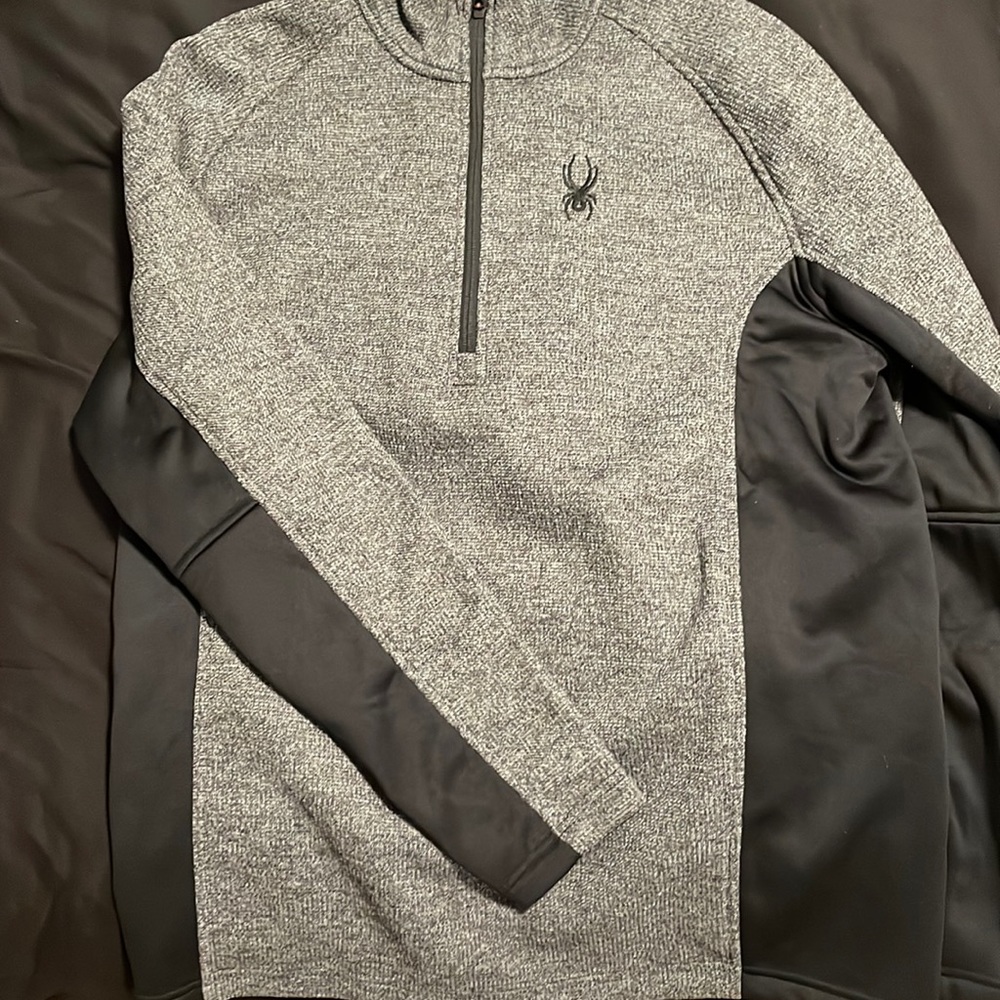 Spyder XL grey and black Quarter zip